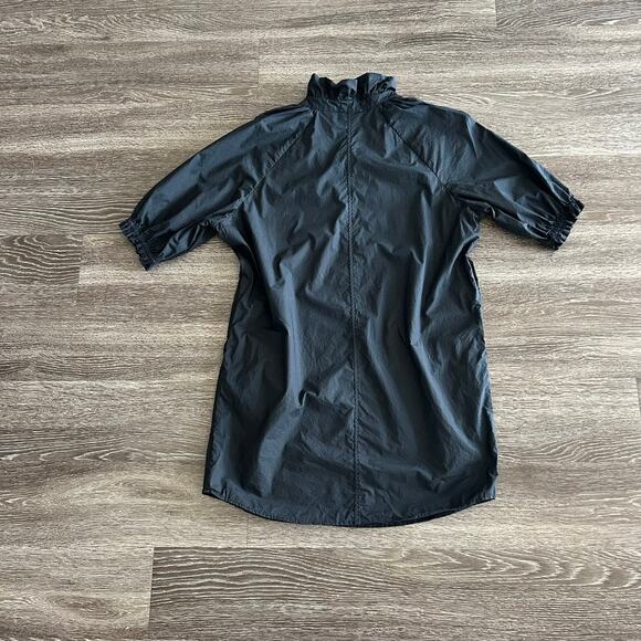 NWOT Sundays Spence Black Cotton Mini Dress Puff Sleeve V-Neck Shift Style Small - Picture 13 of 13